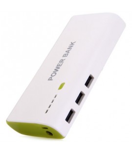 20000mAh Smart Portable Power Bank 2 USB Output Interface LED Indication Light LED Flashlight