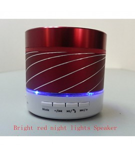 Cylindrical Colorful LED Lights Mini Stereo Bluetooth Hands-free Phone Conversation Speaker Card  